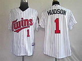 Minnesota Twins #1 Hudson white with red letter Jerseys,baseball caps,new era cap wholesale,wholesale hats
