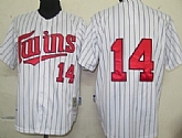 Minnesota Twins #14 HRBEK White Pinstripe Throwback Jerseys,baseball caps,new era cap wholesale,wholesale hats