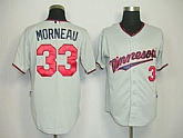 Minnesota Twins #33 Justin Morneau Grey Jerseys,baseball caps,new era cap wholesale,wholesale hats