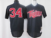 Minnesota Twins #34 Puckett Dark Blue M&N Jerseys,baseball caps,new era cap wholesale,wholesale hats