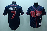 Minnesota Twins #7 Joe Mauer blue Jerseys,baseball caps,new era cap wholesale,wholesale hats