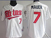Minnesota Twins #7 Joe Mauer white Jerseys with red letter Jerseys,baseball caps,new era cap wholesale,wholesale hats