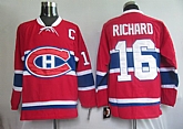 Montreal Canadiens #16 RICHARD red CCM with C patch Jerseys,baseball caps,new era cap wholesale,wholesale hats