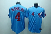 Montreal Expos #4 DeShields Blue Jerseys,baseball caps,new era cap wholesale,wholesale hats