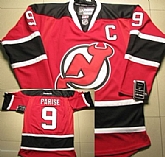 New Jerseys Devils #9 Zach Parise Red With Black Jerseys,baseball caps,new era cap wholesale,wholesale hats