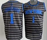New York Knicks #1 Amare Stoudemire Black Pinstripe Jerseys,baseball caps,new era cap wholesale,wholesale hats