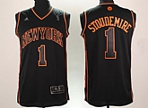 New York Knicks #1 Stoudemire Black Jersey,baseball caps,new era cap wholesale,wholesale hats