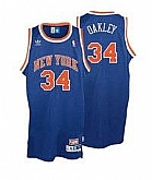 New York Knicks #34 Charles Oakley Blue Throwback Swingman Jerseys,baseball caps,new era cap wholesale,wholesale hats
