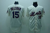 New York Mets #15 beltran cream(blue strip)cool base,baseball caps,new era cap wholesale,wholesale hats
