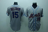 New York Mets #15 beltran grey(cool base),baseball caps,new era cap wholesale,wholesale hats