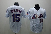 New York Mets #15 beltran white(blue strip),baseball caps,new era cap wholesale,wholesale hats
