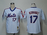 New York Mets #17 Hernandez White Throwback Jerseys,baseball caps,new era cap wholesale,wholesale hats