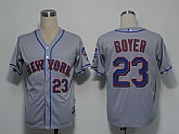 New York Mets #23 Boyer Grey Cool Base Jerseys,baseball caps,new era cap wholesale,wholesale hats