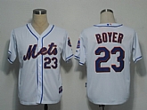 New York Mets #23 Boyer White Cool Base Jerseys,baseball caps,new era cap wholesale,wholesale hats