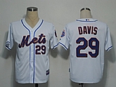 New York Mets #29 Davis White Cool Base Jerseys,baseball caps,new era cap wholesale,wholesale hats