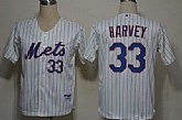 New York Mets #33 Matt Harvey Cream Pinstripe Jerseys,baseball caps,new era cap wholesale,wholesale hats