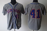 New York Mets #41 Tom Seaver Gray Wollens Throwback Jerseys,baseball caps,new era cap wholesale,wholesale hats