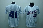 New York Mets #41 seaver m&n white(blue strip),baseball caps,new era cap wholesale,wholesale hats