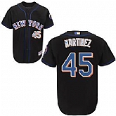 New York Mets #45 Pedro Martinez black Jerseys,baseball caps,new era cap wholesale,wholesale hats