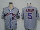 New York Mets #5 Wright Grey Cool Base Jerseys,baseball caps,new era cap wholesale,wholesale hats