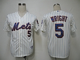 New York Mets #5 Wright White Strip Jerseys,baseball caps,new era cap wholesale,wholesale hats