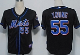 New York Mets #55 Young Black Jerseys,baseball caps,new era cap wholesale,wholesale hats