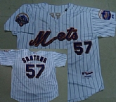 New York Mets #57 Johan Santana White Pinstripe 50TH Jerseys,baseball caps,new era cap wholesale,wholesale hats
