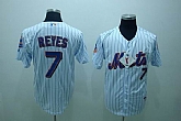New York Mets #7 Jose Reyes white blue strip Jerseys,baseball caps,new era cap wholesale,wholesale hats