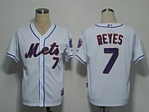 New York Mets #7 Reyes White Cool Base Jerseys,baseball caps,new era cap wholesale,wholesale hats