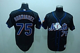 New York Mets #75 Francisco Rodriguez black Jerseys,baseball caps,new era cap wholesale,wholesale hats