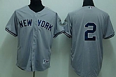 New York Yankees #2 Derek Jeter gray Jerseys,baseball caps,new era cap wholesale,wholesale hats