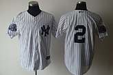 New York Yankees #2 Jeter White Black number Strip Derek Jeter patch Jerse,baseball caps,new era cap wholesale,wholesale hats
