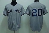 New York Yankees #20 Jorge Posada grey Jerseys,baseball caps,new era cap wholesale,wholesale hats