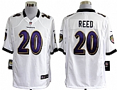 Nike Baltimore Ravens #20 Ed Reed Game White Jerseys,baseball caps,new era cap wholesale,wholesale hats