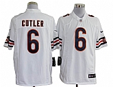 Nike Chicago Bears #6 Jay Cutler Game White Jerseys,baseball caps,new era cap wholesale,wholesale hats