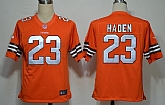 Nike Cleveland Browns #23 Joe Haden Game Orange Jerseys,baseball caps,new era cap wholesale,wholesale hats