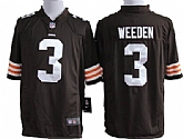 Nike Cleveland Browns #3 Brandon Weeden Game Brown Jerseys,baseball caps,new era cap wholesale,wholesale hats
