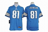 Nike Detroit Lions #81 Calvin Johnson Game Light Blue Jerseys,baseball caps,new era cap wholesale,wholesale hats