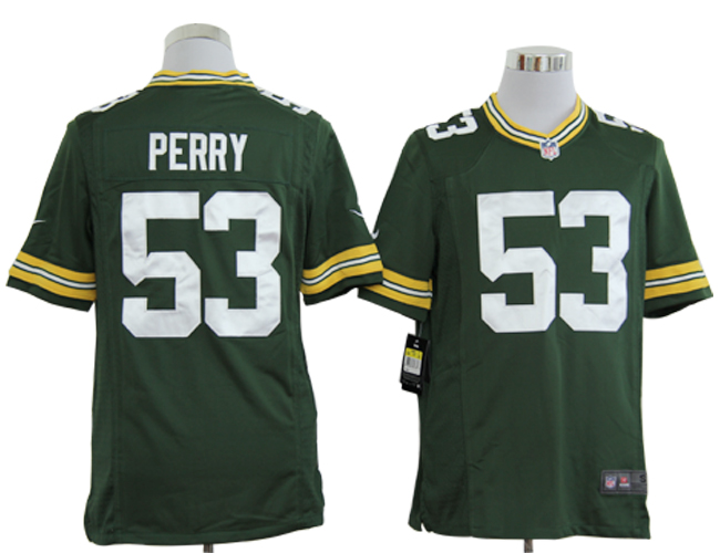 Nike Green Bay Packers #53 Nick Perry Game Green Jerseys