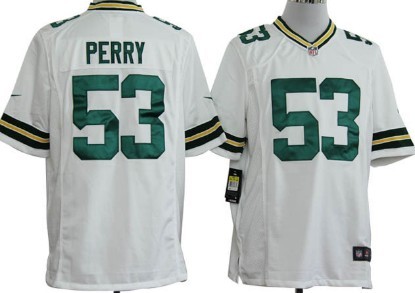 Nike Green Bay Packers #53 Nick Perry White Game Jerseys