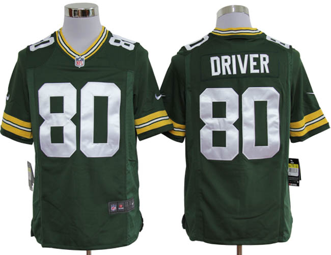 Nike Green Bay Packers #80 Donald Driver Game Green Jerseys