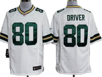 Nike Green Bay Packers #80 Donald Driver White Game Jerseys