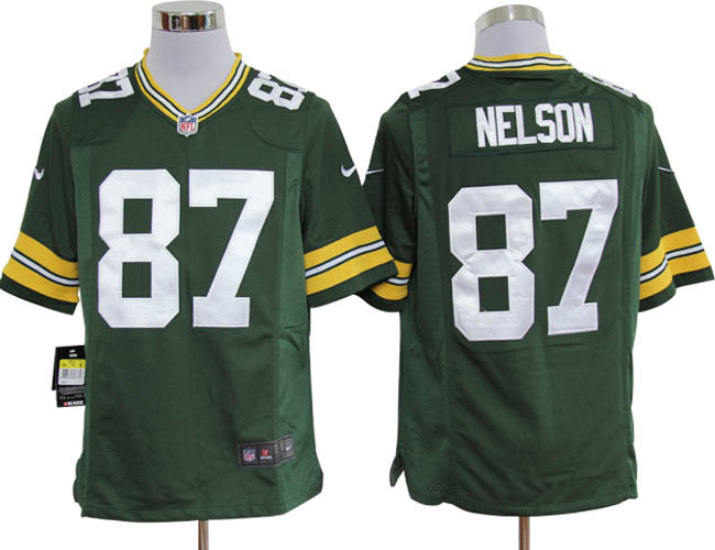 Nike Green Bay Packers #87 Jordy Nelson Game Green Jerseys