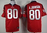 Nike Houston Texans #80 Andre Johnson Red Game Jerseys