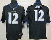 Nike Limited Baltimore Ravens #12 Jacoby Jones Black Jerseys,baseball caps,new era cap wholesale,wholesale hats