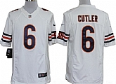 Nike Limited Chicago Bears #6 Jay Cutler White Jerseys,baseball caps,new era cap wholesale,wholesale hats