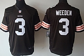 Nike Limited Cleveland Browns #3 Brandon Weeden Brown Jerseys,baseball caps,new era cap wholesale,wholesale hats