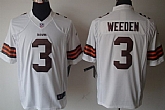 Nike Limited Cleveland Browns #3 Brandon Weeden White Jerseys,baseball caps,new era cap wholesale,wholesale hats