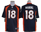 Nike Limited Denver Broncos #18 Peyton Manning Blue Jerseys,baseball caps,new era cap wholesale,wholesale hats