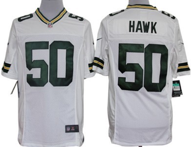Nike Limited Green Bay Packers #50 A.J. Hawk White Jerseys